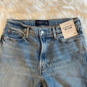 Abercrombie & Fitch Blue Straight Leg Jeans